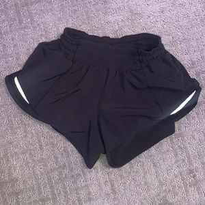 Lulu Lemon black hotty hot shorts